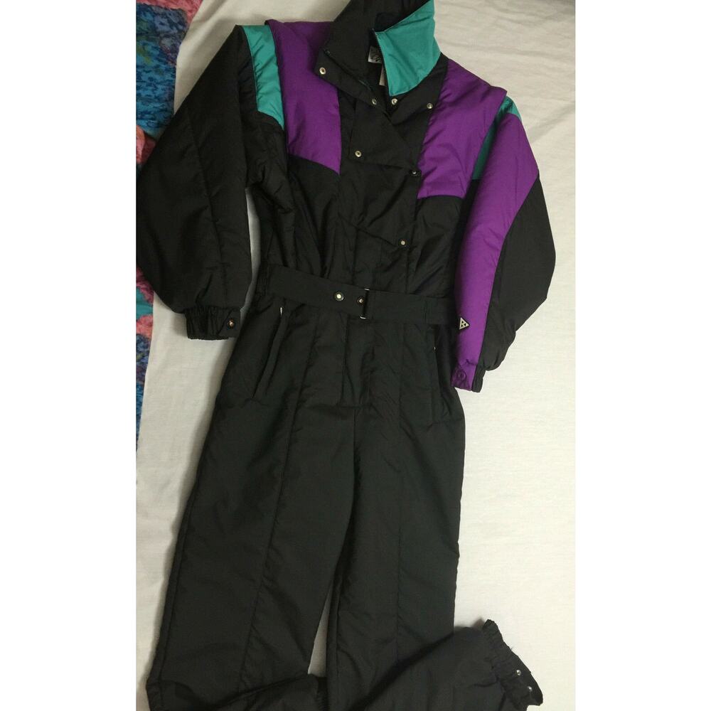 ❄️❄️❄️  BLACK BEAR WOMENS SNOWSUIT SKI BIB OVERALLS SIZE M  ❄️❄️❄️